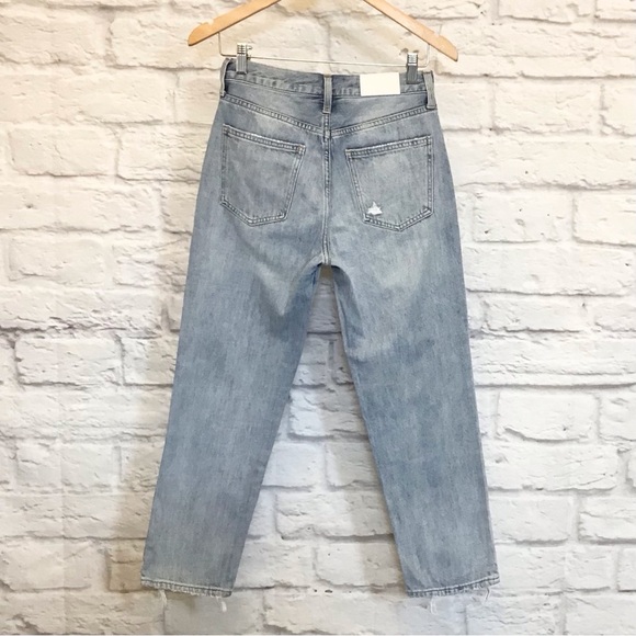 Pistola 25 Charlie High Rise Jeans in Ruthless Women’s Straight Distressed Crop - Picture 5 of 10